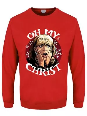 Buy Christmas Sweater Pam Oh My Christ Men's Red • 19.99£