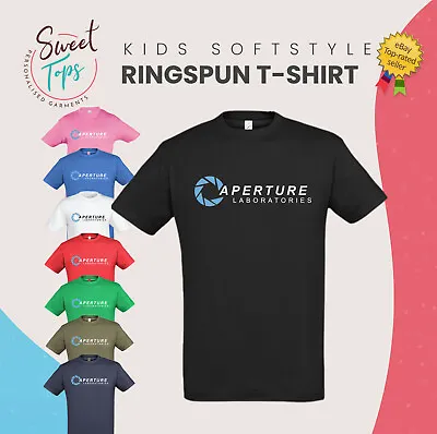 Buy Aperture Laboratories Portal Inspired T Shirt Kids Chilrens Gift Idea • 8.99£
