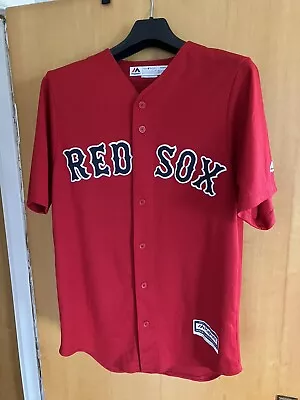 Buy Boston Red Sox Redsox Baseball Jersey Vest  T-shirt Shirt Majestic Red Small • 15£