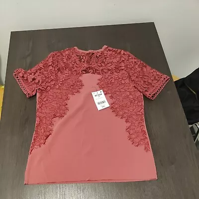 Buy Next Womens Lace T Shirt Size 16 Net Crochet Knit Short Sleeve • 13.99£
