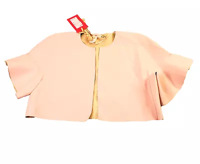 Buy Chelsea & Violet Bolero Jacket Womens M Pale Pink Gold Reversible Faux Leather • 23.97£
