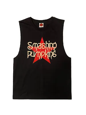 Buy Smashing Pumpkins Sleeveless Black Rock Wear Originals Graphic Band TShirt Large • 16.43£