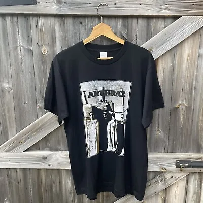 Buy Vintage Anthrax T-Shirt 90s Men’s Size Large Band Tour Tee 1996 Single Stitch • 31.99£