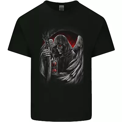 Buy Grim Reaper Biker Gothic Heavy Metal Skull Kids T-Shirt Childrens • 8.49£