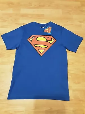 Buy Bnwt Dc Comics  Blue Superman Logo T Shirt Size M • 7£