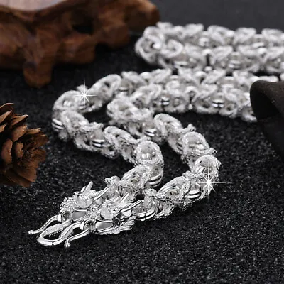 Buy Dragon Bone Chain Jewelry For Men Fashionable And Unique Pendant Necklace Copper • 9.95£