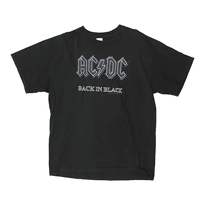 Buy AC/DC Back In Black Mens Tshirt | Vintage Rock Music Band Tee VTG • 30£