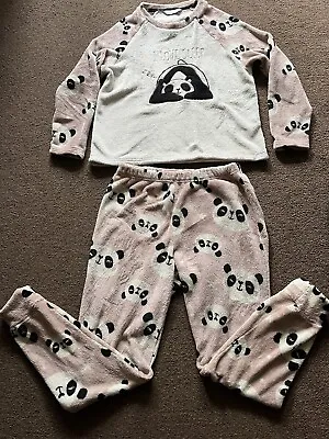 Buy Ladies Panda Fleece PJ Set From George - Size 12-14 • 3.49£
