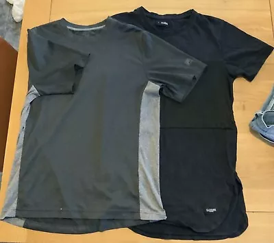 Buy 2x T Shirts Mens Uk S Closure London Black 100% Cotton, Fila Grey/dark Grey Poly • 0.99£