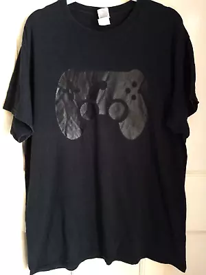 Buy T-Shirt Playstation Contoller Large Game System Black Graphic Logo Gildan Mens • 6.89£