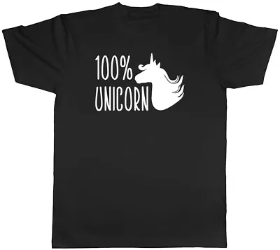 Buy 100% Unicorn Mens Womens Ladies Unisex T-Shirt • 8.99£