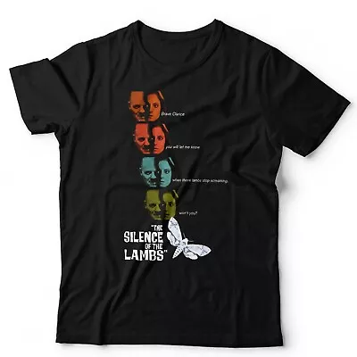 Buy Silence Of The Lambs Retro Poster Unisex TShirt Large Fit 3-5XL Vintage Horror • 15.99£