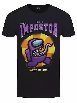 Buy Among Us T-shirt Purple Impostor Men's Black • 14.99£