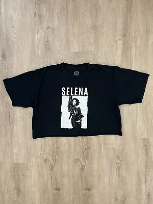 Buy Selena T-Shirt Women L Black Pullover Short Sleeve Crop Top Tee Official Merch • 11.48£