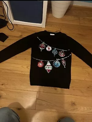 Buy Black Knitted Christmas Jumper  • 9£