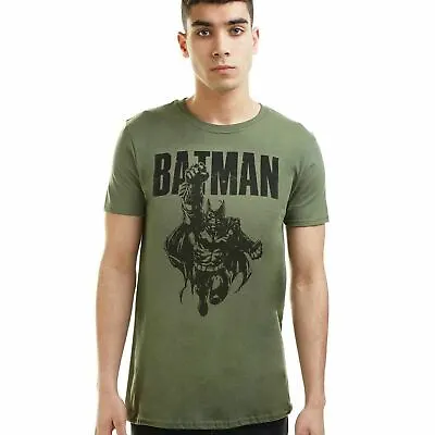 Buy Official DC Comics Mens Batman Attack  T-shirt Green Sizes S - XXL • 10.49£