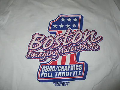 Buy EVEL KNIEVEL Boston Imaging Sales Photo QUAD GRAPHICS Full Throttle (XL) T-Shirt • 33.07£