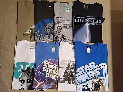 Buy Star Wars Men's Clothes Bundle X 8 Size L Large T-Shirts (B) • 12.99£