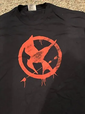 Buy Hunger Games Mockingjay Part 2 Movie Promo T Shirt Mens Gray/Black Large Film • 12.78£