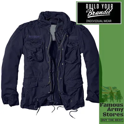 Buy Brandit Giant M65 Jacket Mens Field Military Army Parka Coat With Liner Navy  • 104.99£