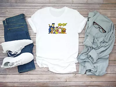 Buy Hanna Barbera Cartoon Characters Top Cat Short Sleeve White Men's T Shirt L170 • 9.92£