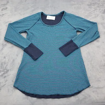 Buy Lululemon Sweatshirt Womens L Blue Striped Long Sleeve Thumb Hole Reversable Top • 25.35£