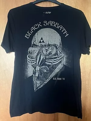 Buy Mens Black Sabbath US Tour '78 Print Short Sleeved Band T-Shirt Top Size Large • 8£