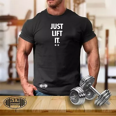 Buy Just Lift It T Shirt Gym Clothing Bodybuilding Training Workout Exercise MMA Top • 6.99£