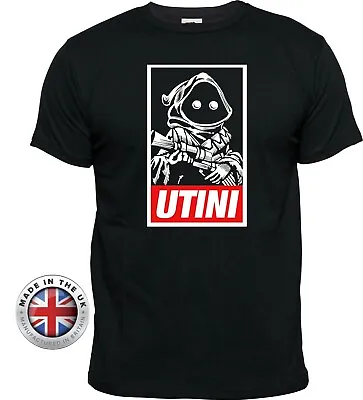 Buy Jawa Utini Obey Style Star Wars Ladies Fitted,unisex Black Cotton Printed Tshirt • 12.99£