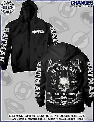 Buy Batman Spirit Board Ouija Arkham Asylum Dark Knight Harley Quinn Zip Up Hoodie • 62.76£