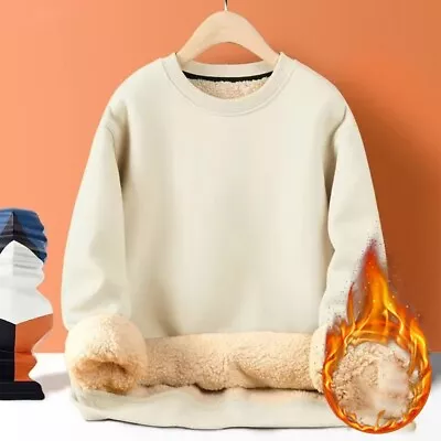 Buy Men's Dark Gray Fleece Jumper Casual Work Top Hoodie Plain Sweatshirt Pullover • 22.28£