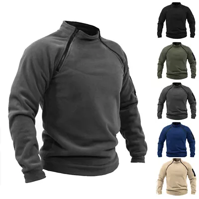 Buy Men Pullover Sweater Jacket Tactical Recon Coat  Army Police Combat Warm Coat • 13.05£