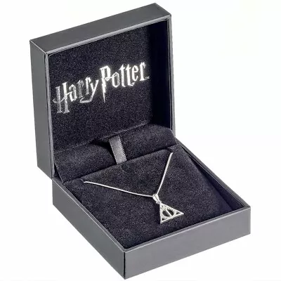 Buy Harry Potter Sterling Silver Crystal Necklace Deathly Hallows Official Product • 51.50£