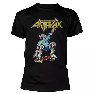 Buy Anthrax Spreading Skater Notman Vintage Black T-Shirt NEW OFFICIAL • 16.59£