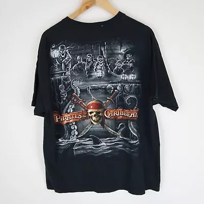 Buy Vintage Walt Disney World Pirates Of The Caribbean Ride T-shirt 90s SZ XL (W324) • 40£