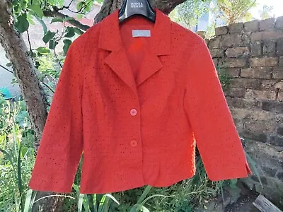 Buy Size 14 Red Embroidered Wallis Summer Jacket • 4.99£
