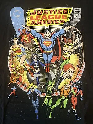 Buy Justice League Of America Mens Issue #217 1983 Comic Book Cover T Shirt XL DC • 12£