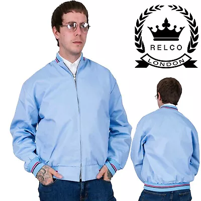 Buy Relco Mens Sky Blue Monkey Jacket Made In England Mod Golf Casual Bomber Jacket • 44.99£