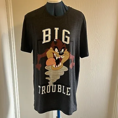 Buy Women's Looney Tunes Tshirt Pep&co Uk L Taz Big Trouble Grey • 13.96£