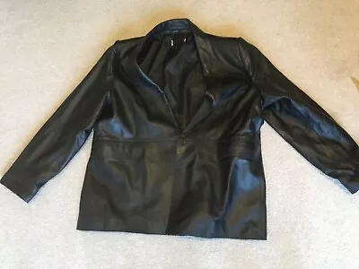 Buy M&S Leather Jacket, Black, Size 20 • 125£