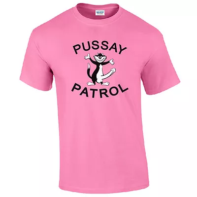 Buy Pussay Patrol T-Shirt - Funny Pussy Stag Do Party Holiday Pink Mens Gift Top • 14.21£