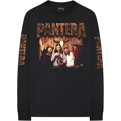 Buy PANTERA -Unisex Long Sleeve T-Shirt: Bong Group (Sleeve Print)- Black Cotton • 23.99£