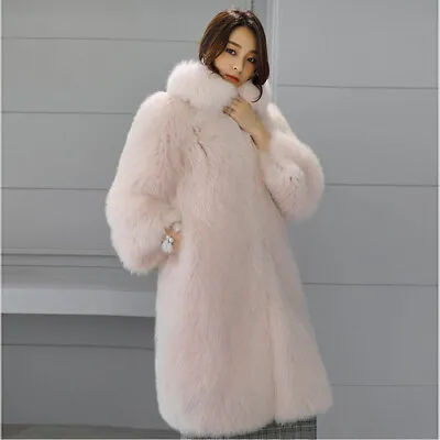 Buy Winter New Fur Coat Fox Fur Fashion Womens Long Warm Windbreaker Fashion Outwear • 103.91£