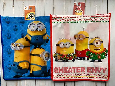 Buy 2 Pack Despicable Me Minion Sweater Envy Reusable Gift Bag Christmas Unique New • 12.27£