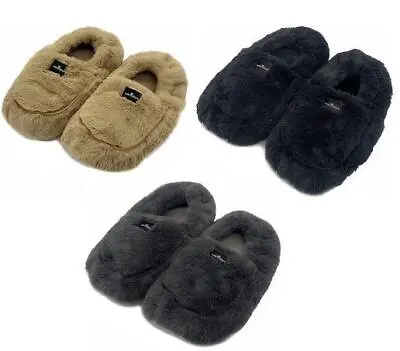 Buy Warmies Microwavable Faux Fur Slippers Wheat Filled With Lavender Scent UK 3-7 • 22.99£
