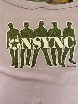 Buy *NSYNC Silhouette Purple And Gray Glitter Tank Official Merch Size- XL  N SYNC • 11.84£