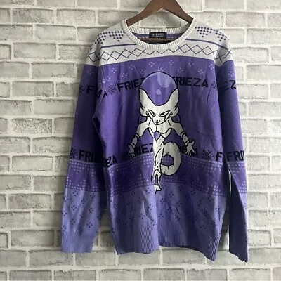 Buy Dragonball Z Boxlunch Frieza Holiday Warm Purple Christmas Crew Neck Sweater XL • 17.23£