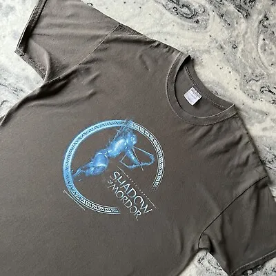 Buy Lord Of The Rings Shadow Of Mordor Promotional Game Graphic Grey Tshirt Tee L • 24.99£
