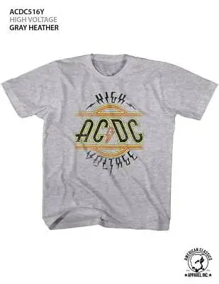 Buy AC/DC High Voltage Gray Heather Children's T-Shirt • 19.36£