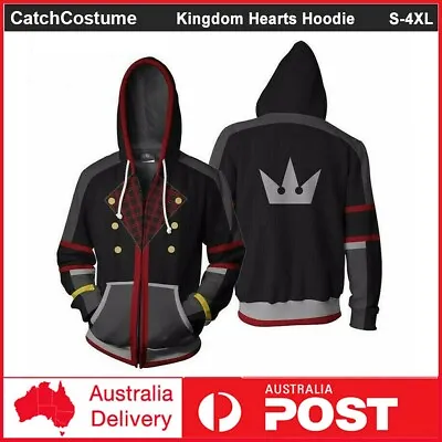 Buy Kingdom Hearts Sora Hoodie Sweatshirt Cosplay Costume Zipper Jacket Coat Unisex • 22.31£
